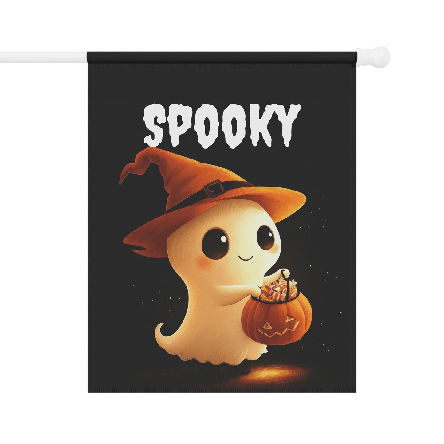 Cute Spooky Ghost Garden Flag
