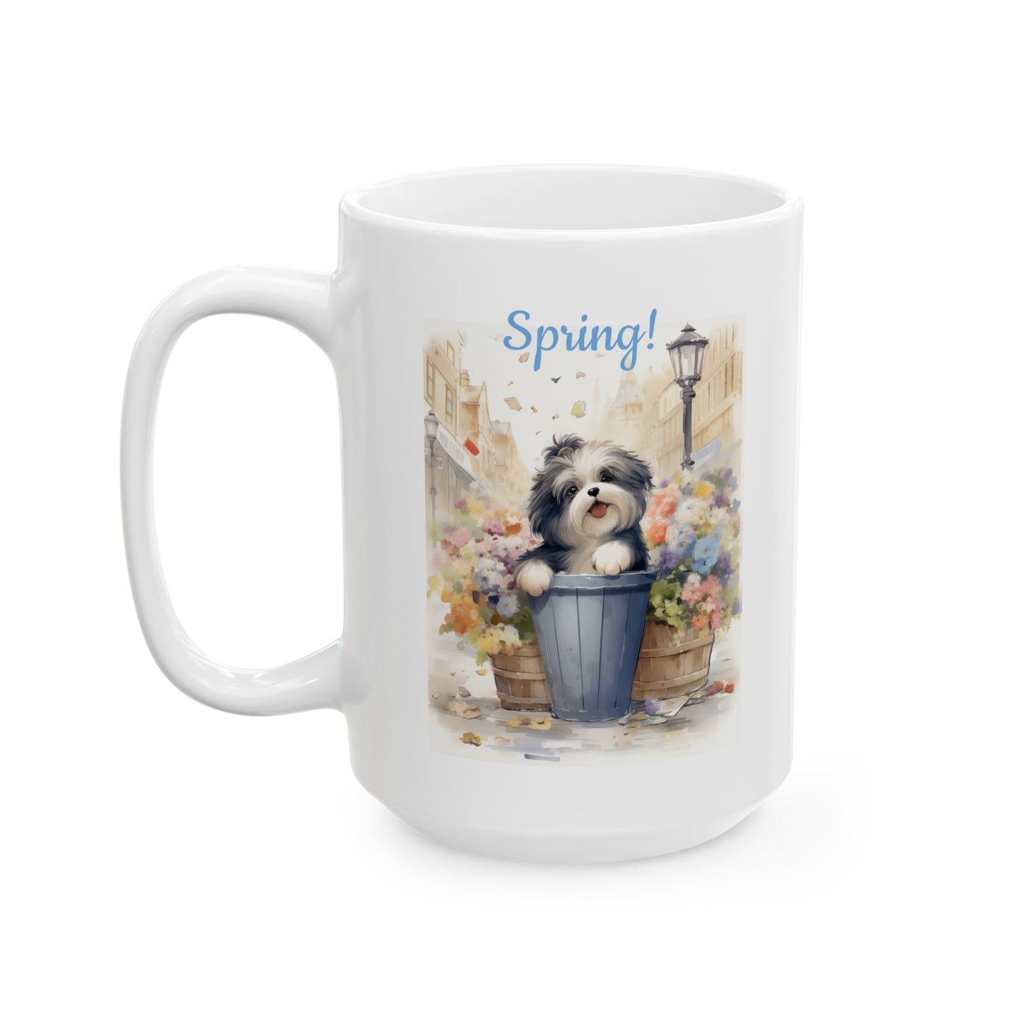 "Spring!" Puppy Coffee Mug