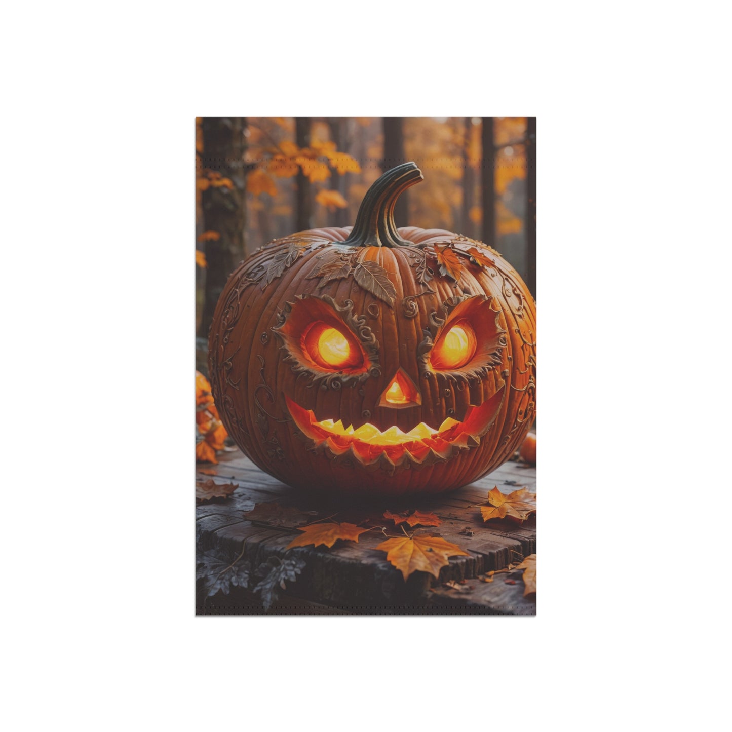 Evil Jack-O'-Lantern Halloween Garden Flag