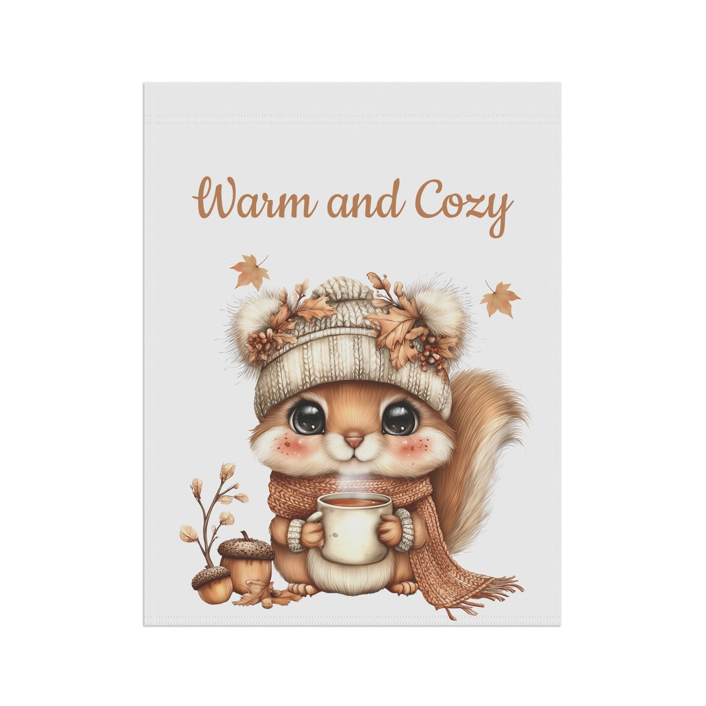 Warm and Cozy Squirrel Garden Flag