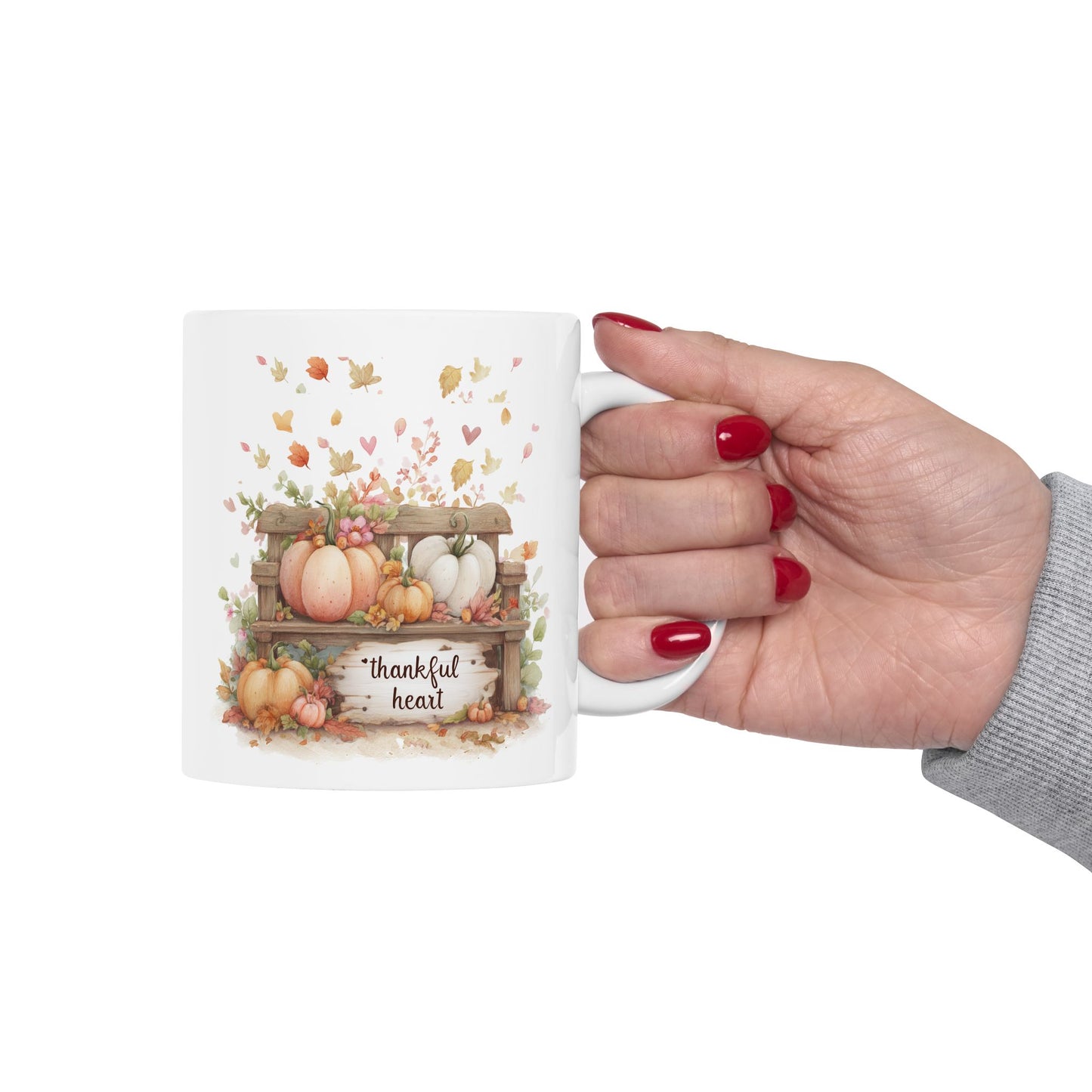 Thankful Heart Autumn Coffee Mug