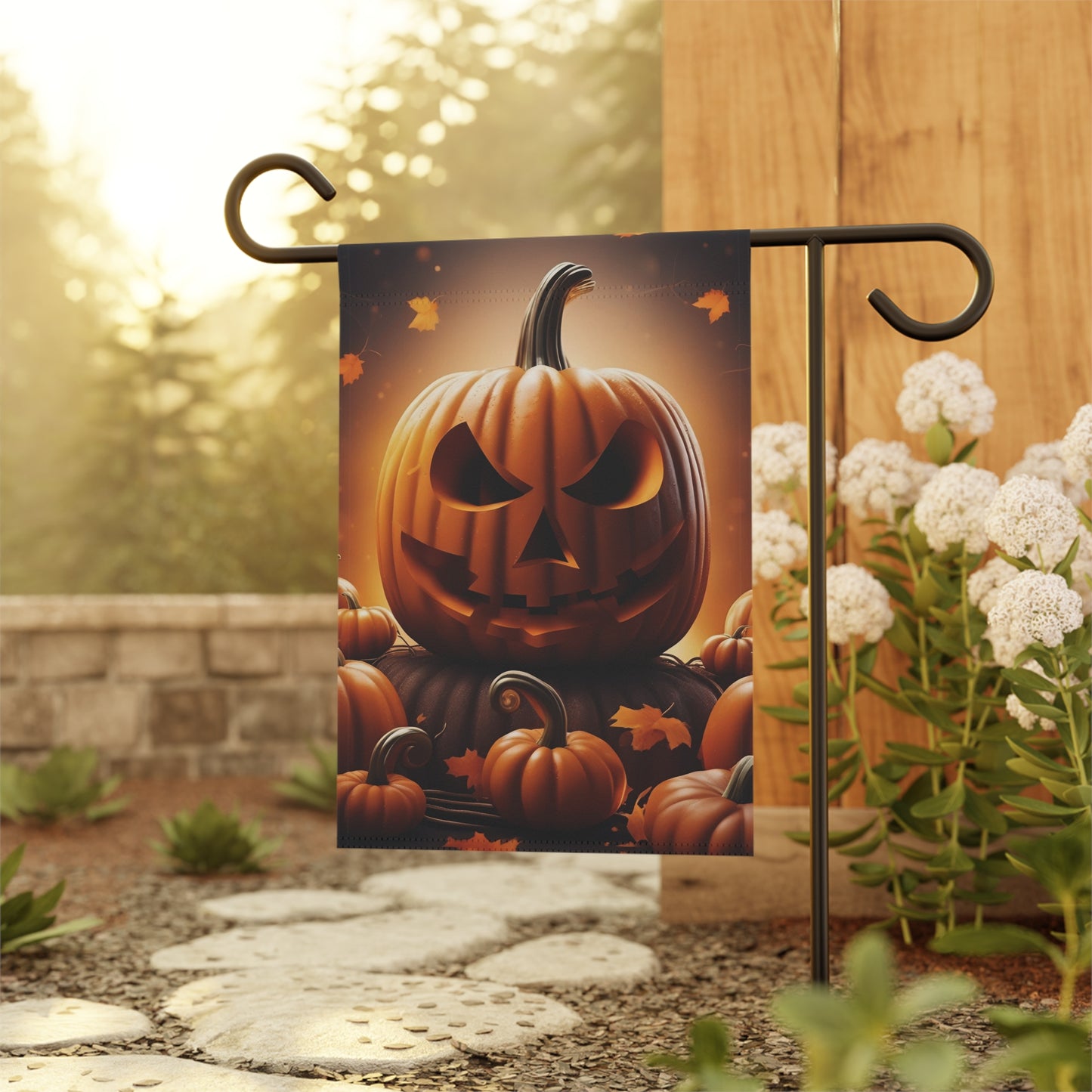 Glowing Jack-O’-Lantern Garden Flag