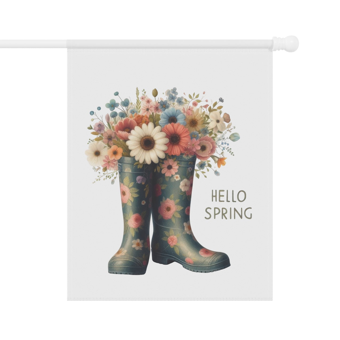 Hello Spring Garden Flag