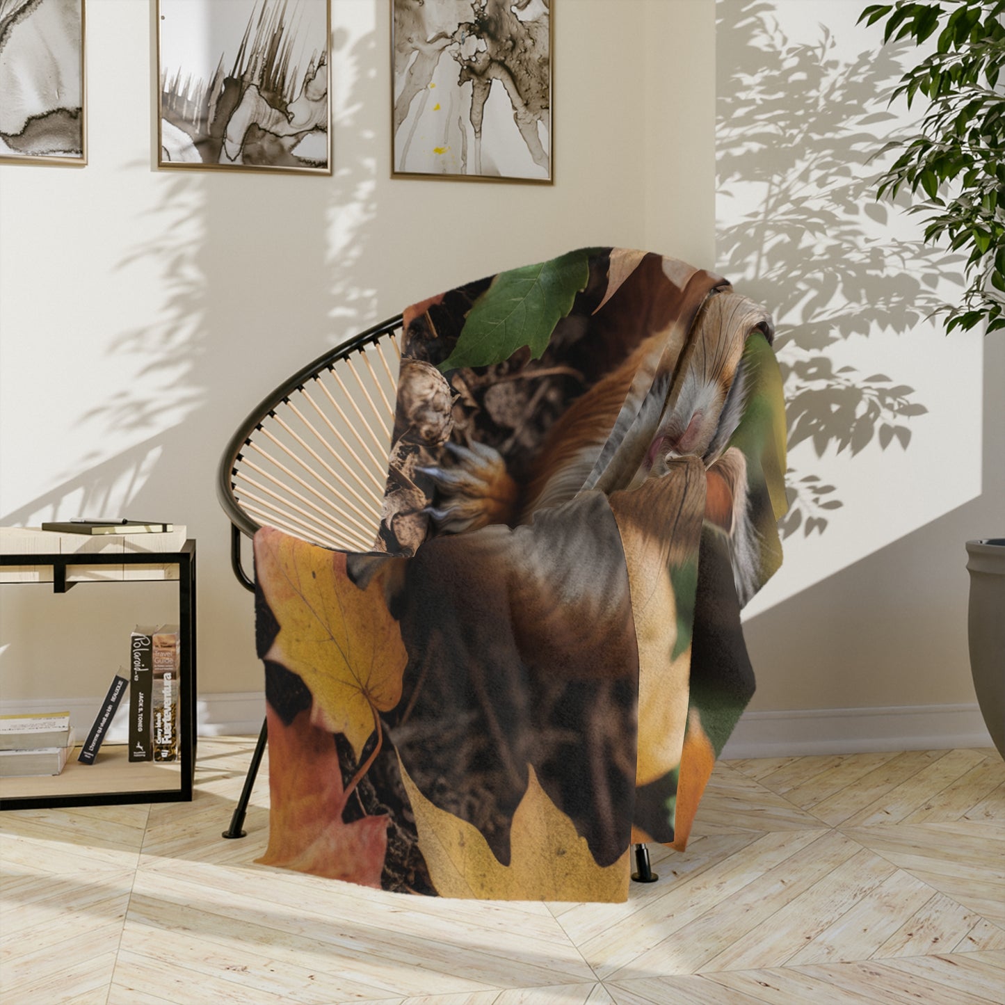 Adorable Smiling Squirrel Velveteen Blanket (Copy)