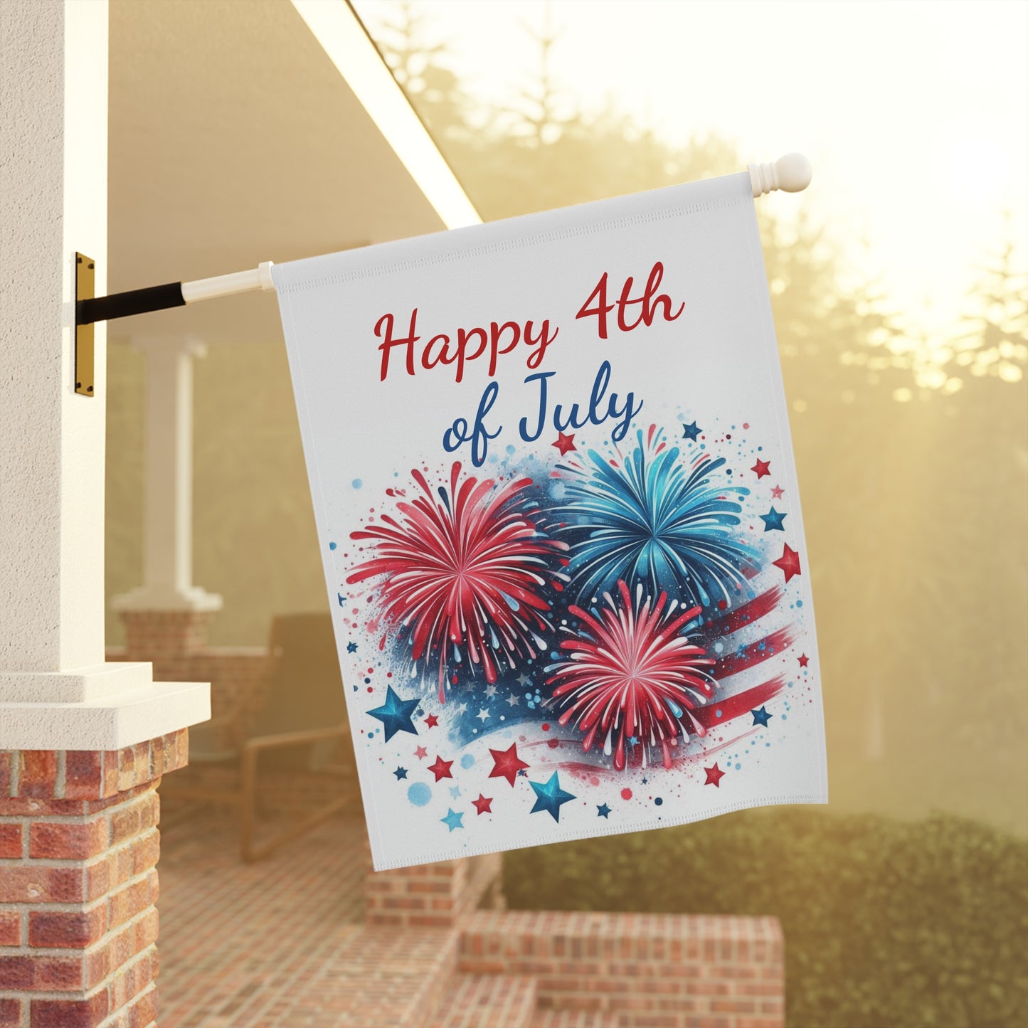 Happy 4th of July Patriotic Garden Flag
