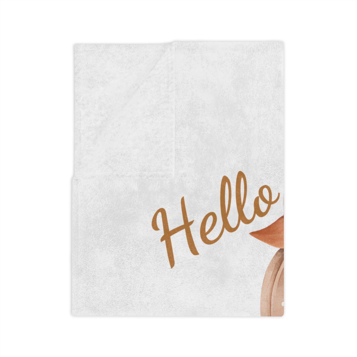 Hello Fall Stacked Pumpkins Velveteen Blanket