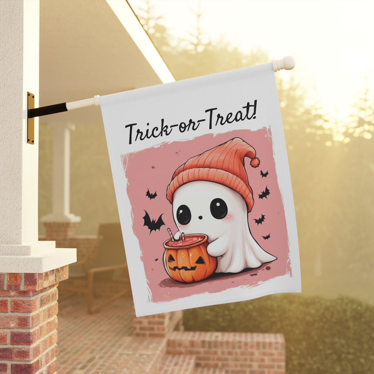 Adorable Trick-or-Treat Garden Flag