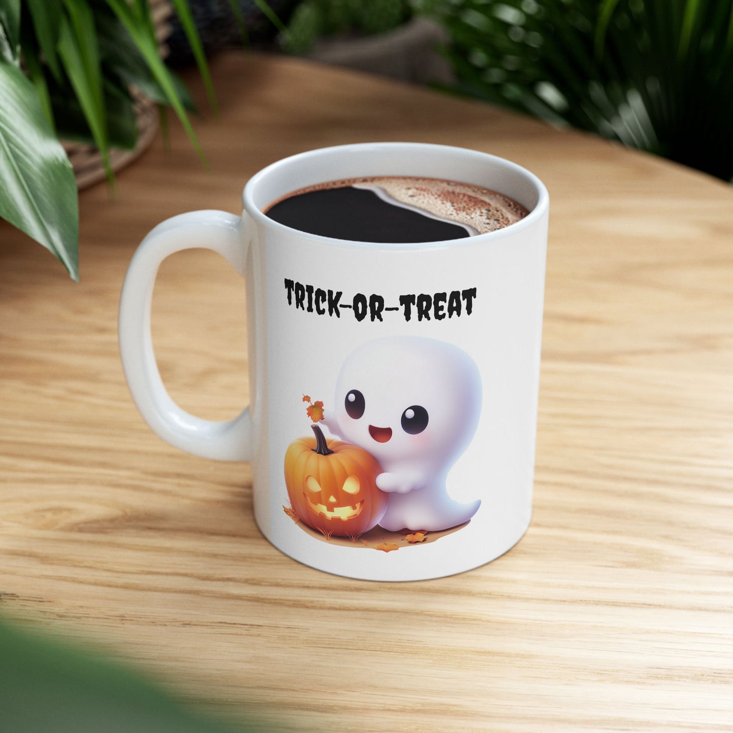 Cute Trick-or-Treat Ghost Coffee Mug