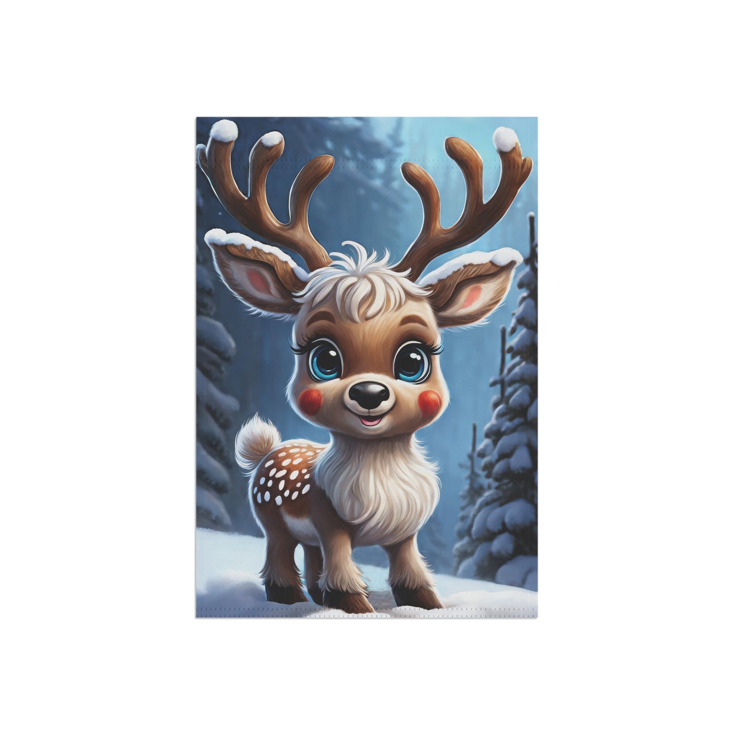 Adorable Spotted Baby Reindeer Garden Flag