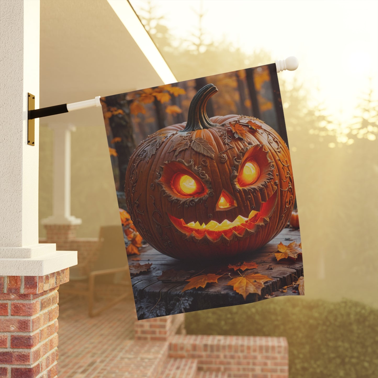Evil Jack-O'-Lantern Halloween Garden Flag