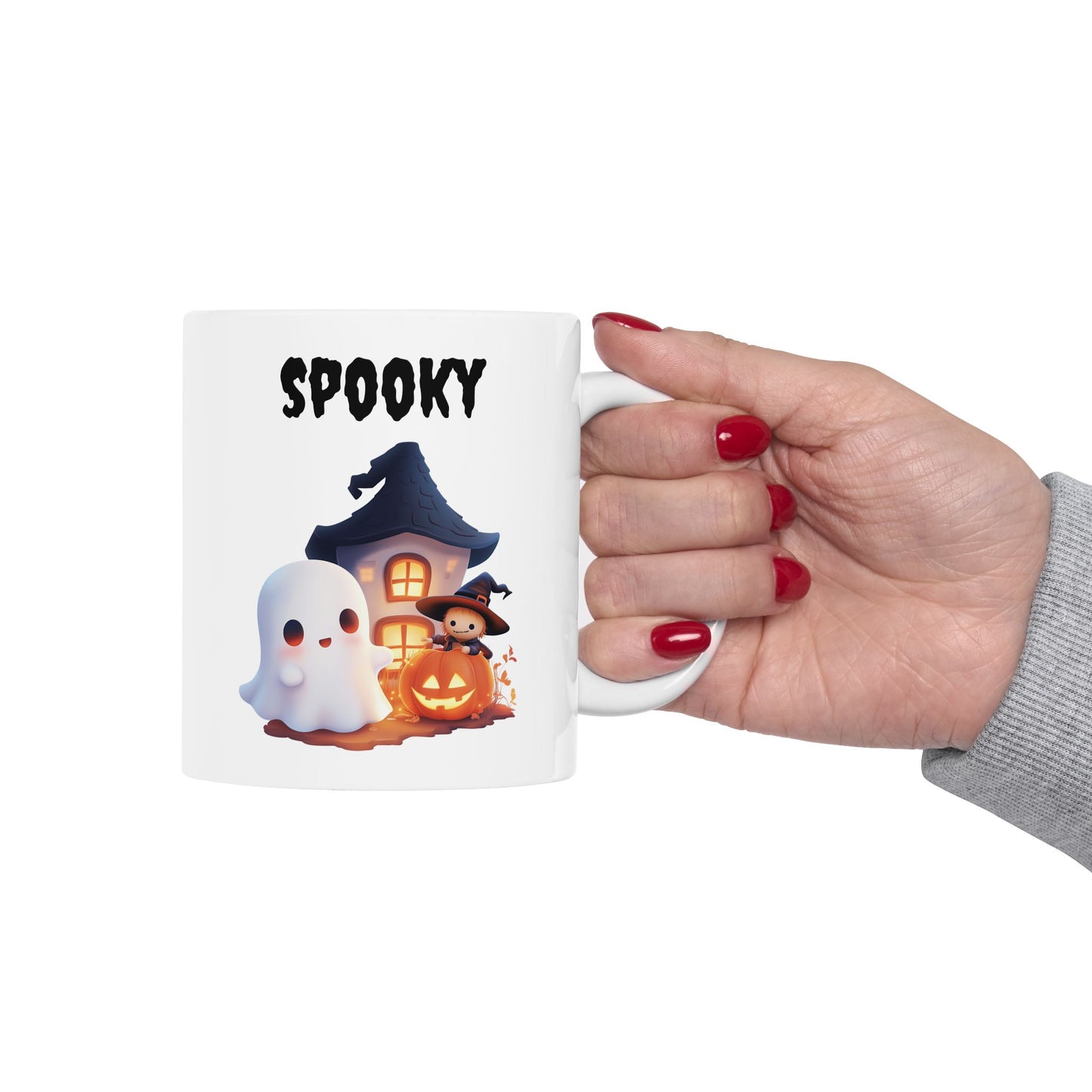 Cute Spooky Haunted House Ceramic Mug