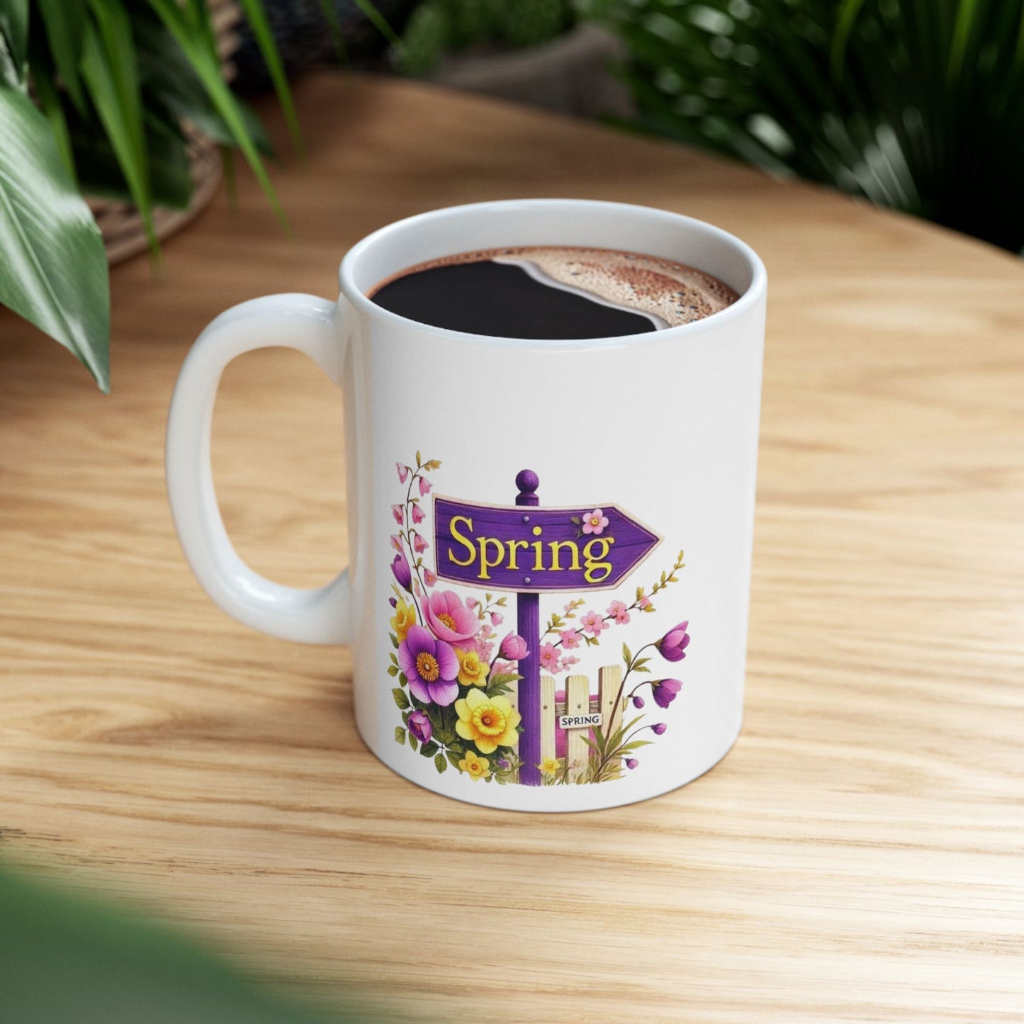Spring Floral Ceramic Coffee Mug