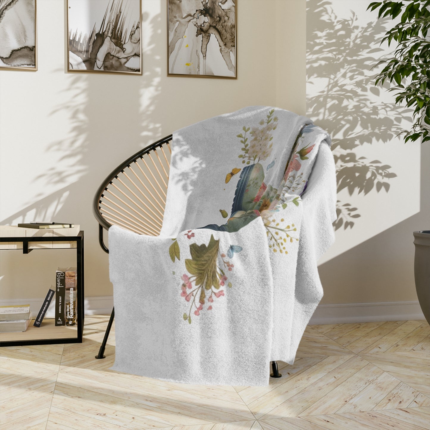Cute Floral Spring Velveteen Blanket