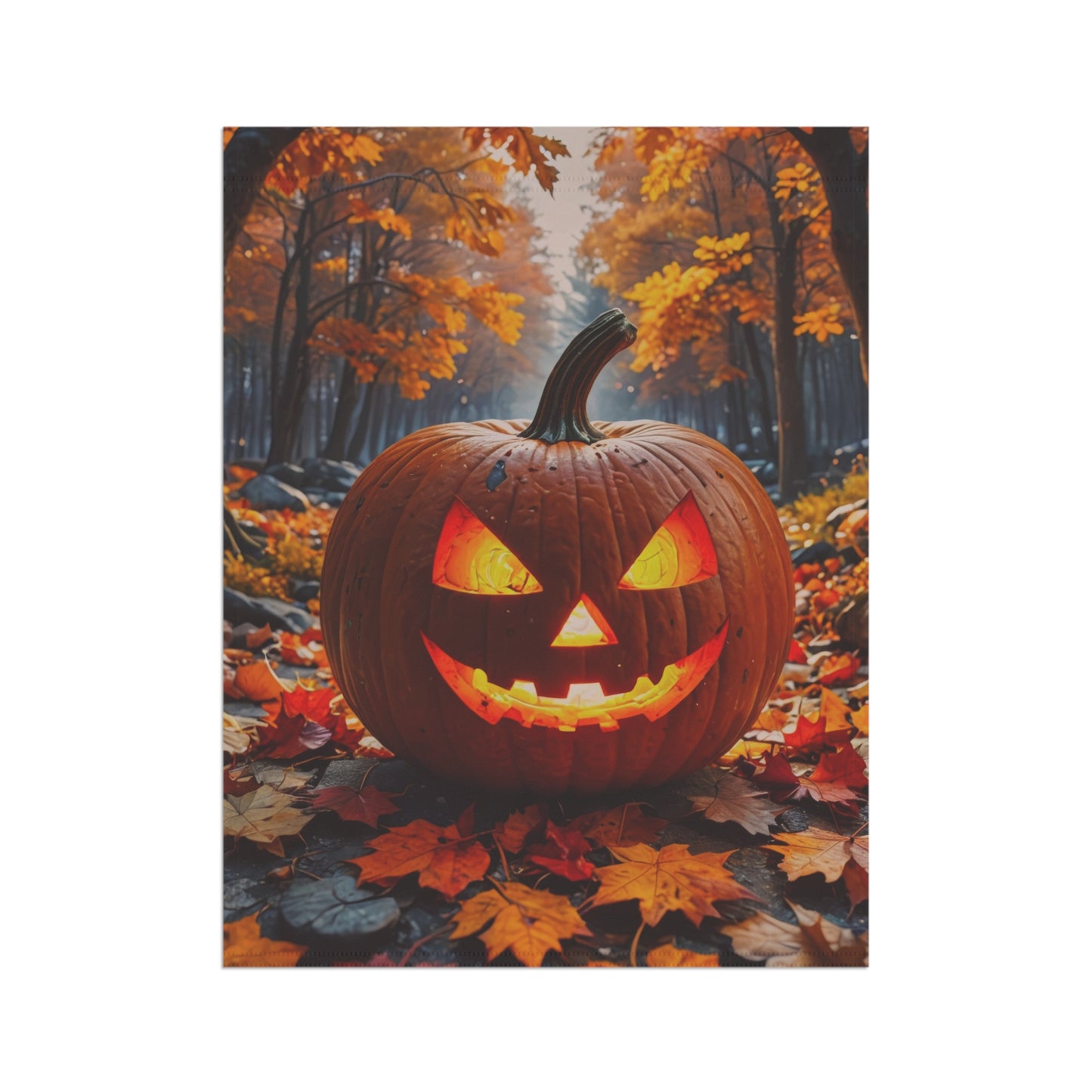 Forest Jack-O’-Lantern Garden Flag
