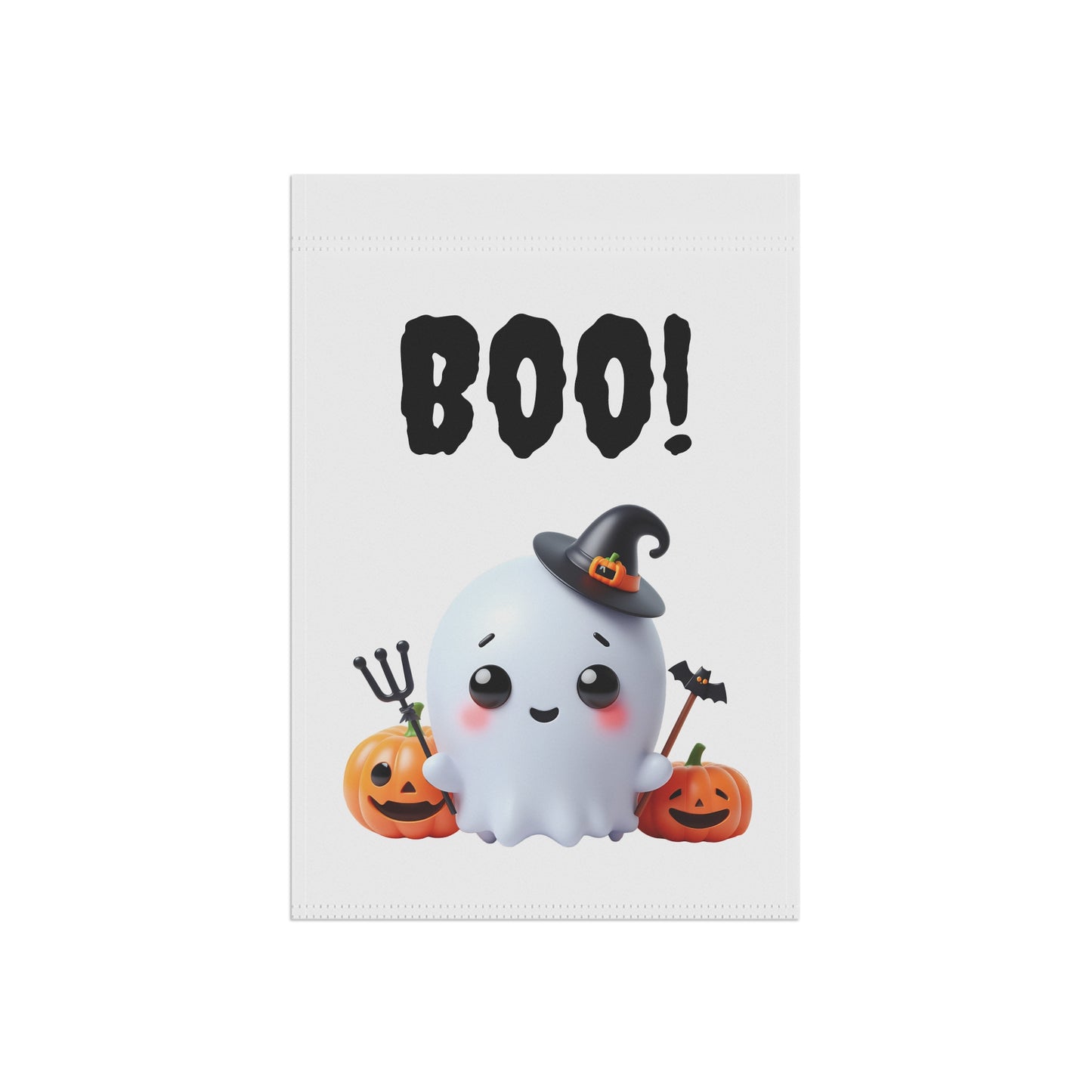 Cute Little Ghost Garden Flag