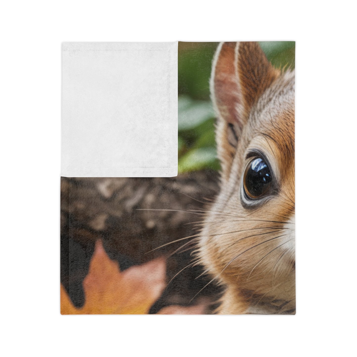 Adorable Smiling Squirrel Velveteen Blanket (Copy)