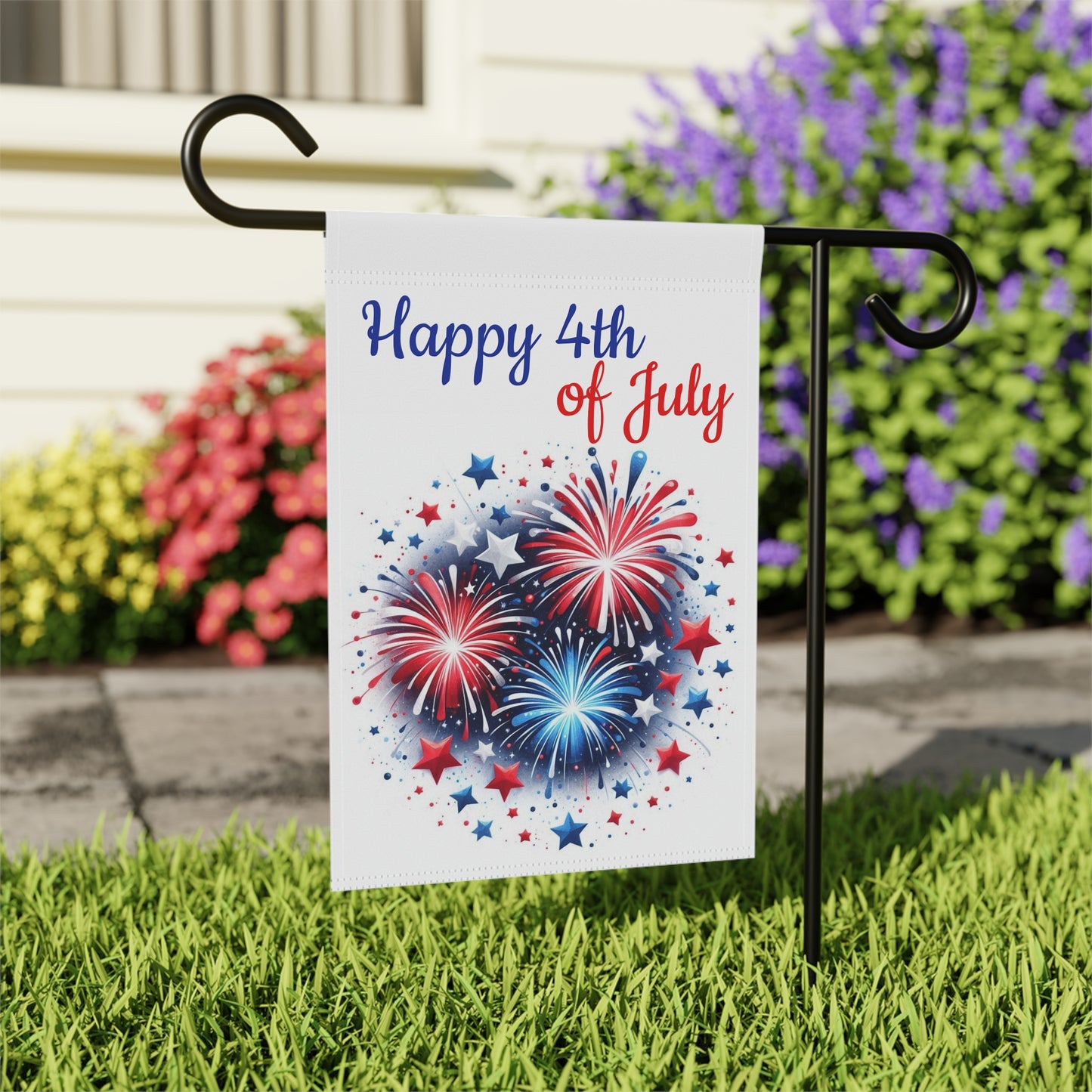 4th of July Patriotic Garden Flag