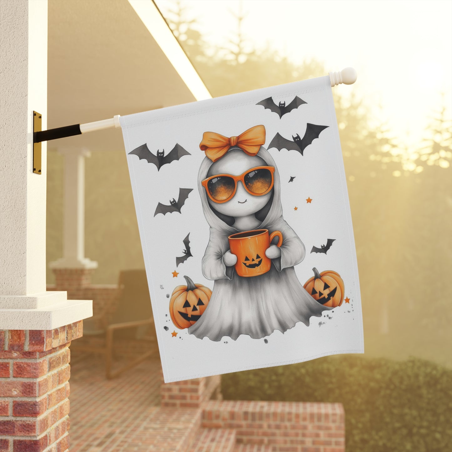 Cute Girl Ghost Halloween Flag