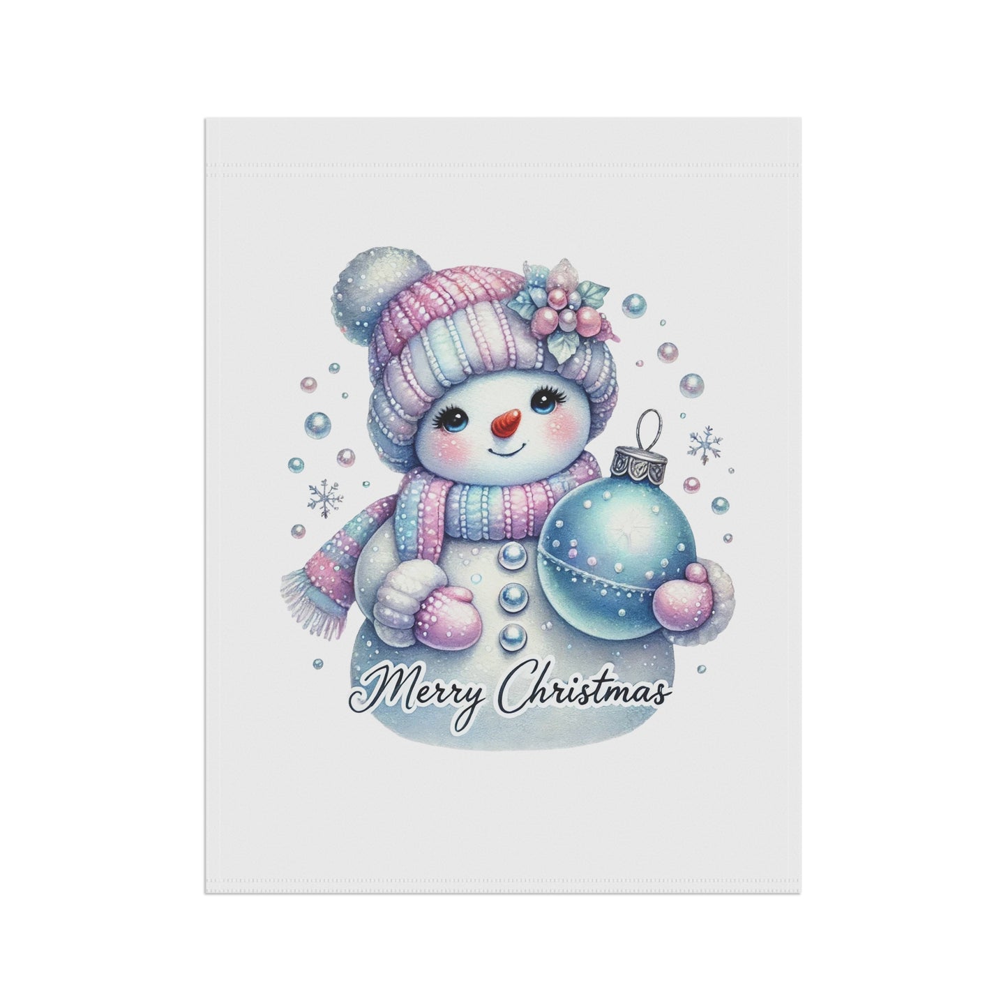 Festive Snowman Garden Flag