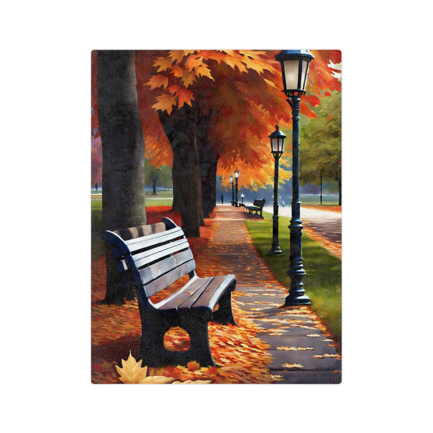 Scenic Autumn Velveteen Blanket
