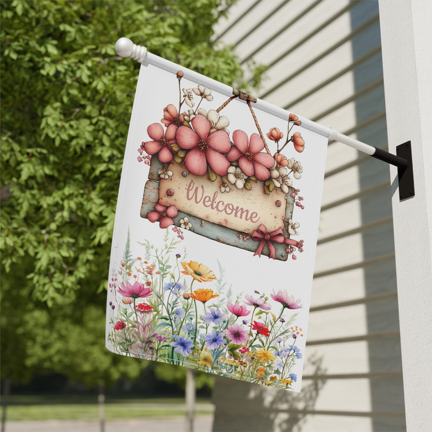 Secret Garden Cottage Welcome Garden Flag