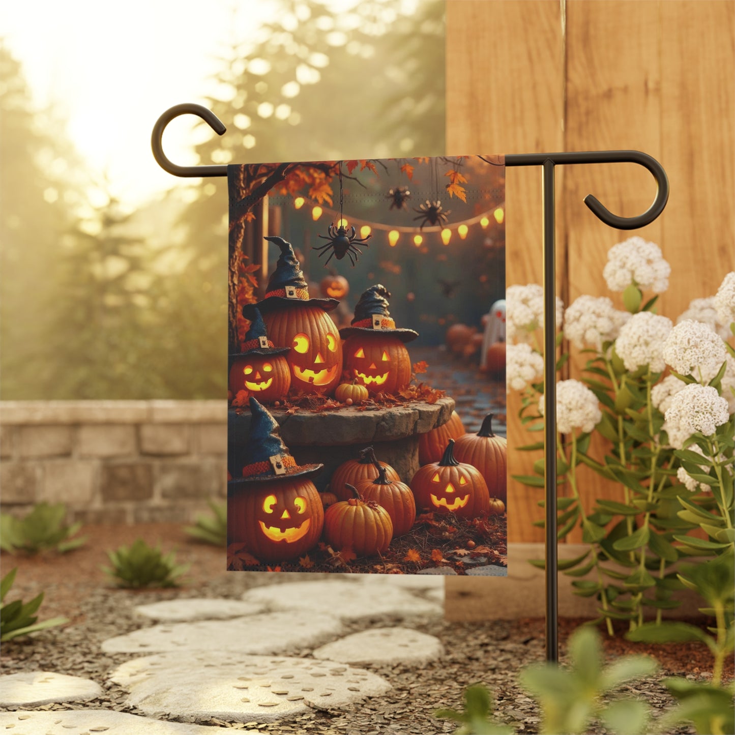 Halloween Pumpkin Party Garden Flag