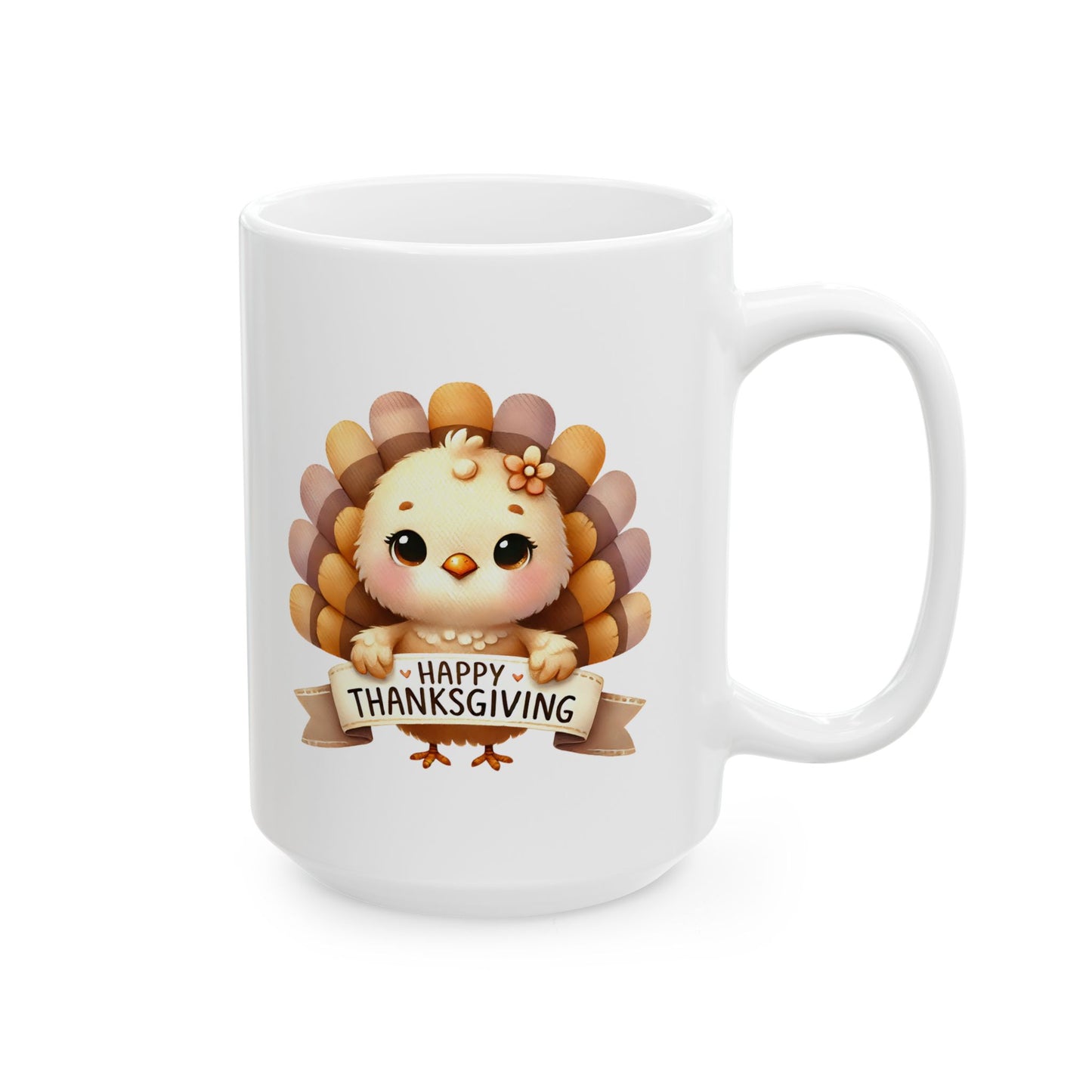Adorable Thanksgiving Turkey Ceramic Mug