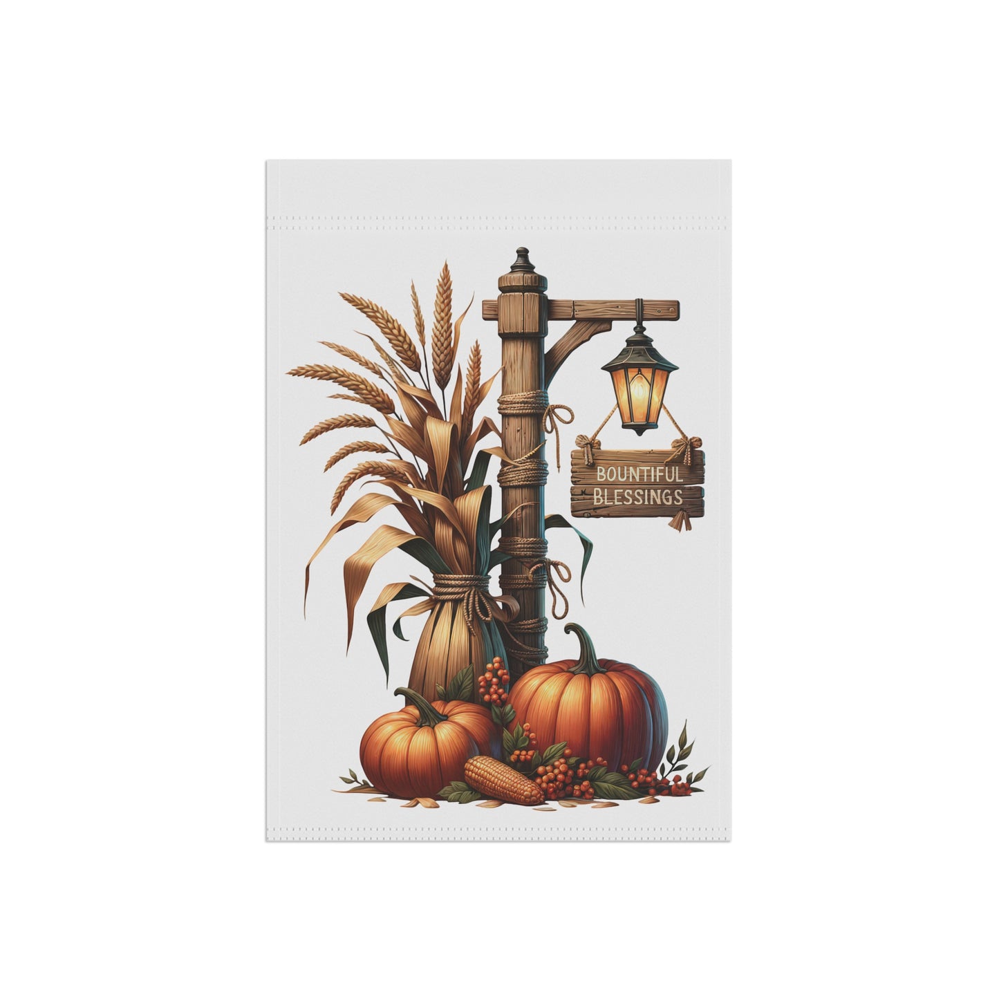 Bountiful Blessings Thanksgiving Garden Flag