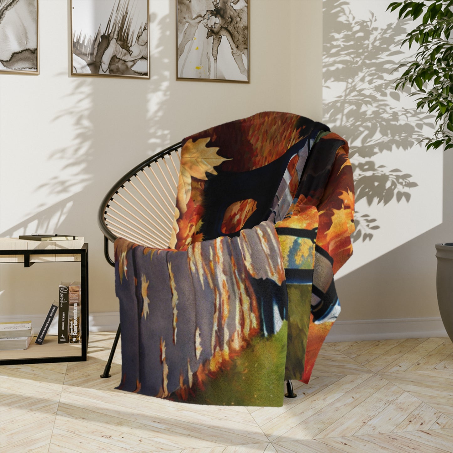 Scenic Autumn Velveteen Blanket