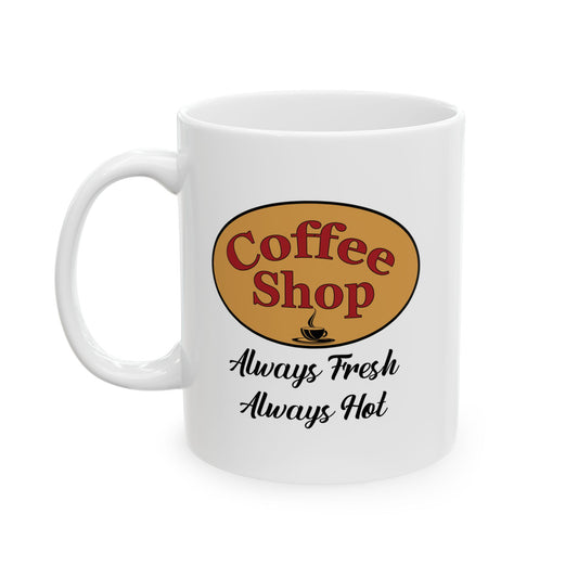 Retro themed coffee mug