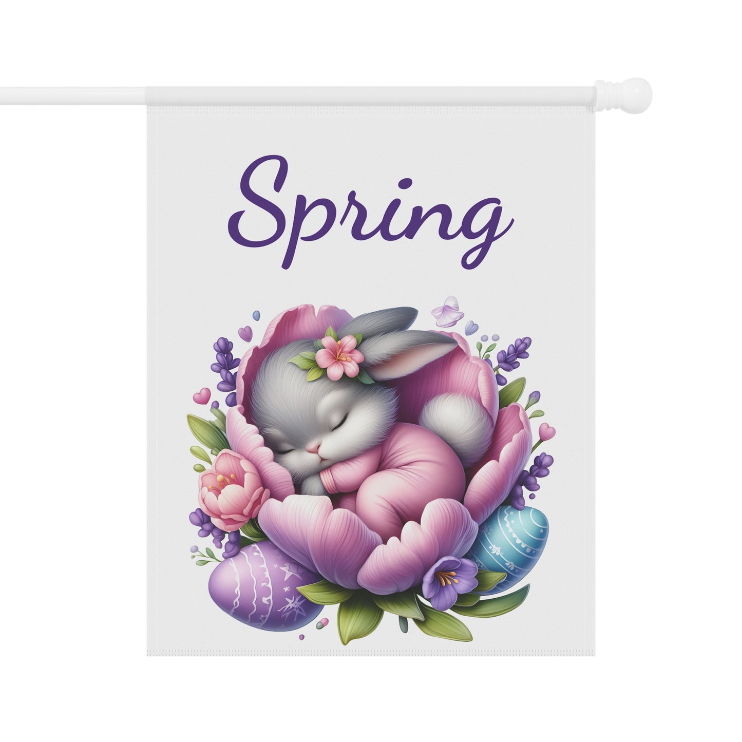 Sweet Dreams Bunny & Easter Eggs Garden Flag
