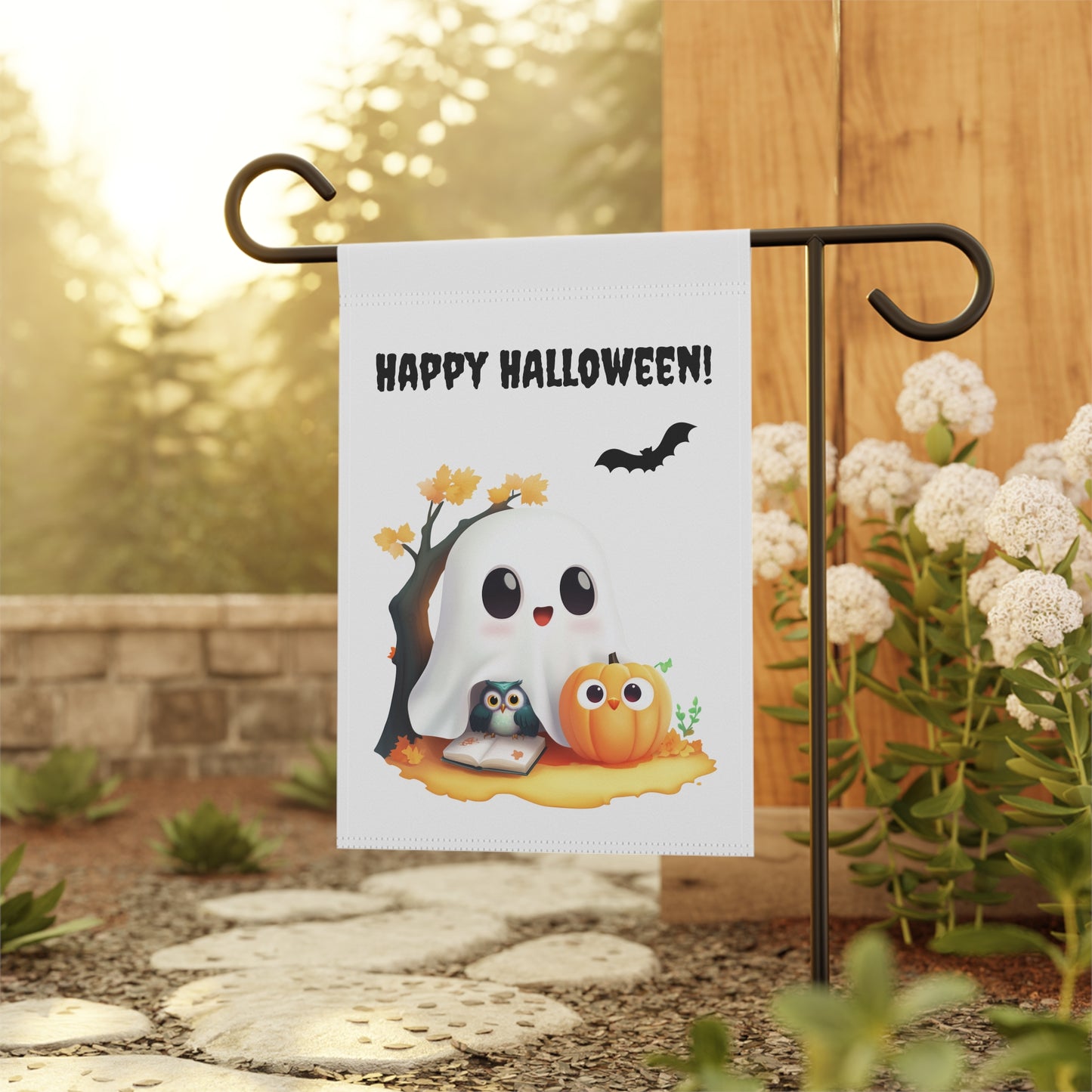 Sweet Little Ghost Garden Flag