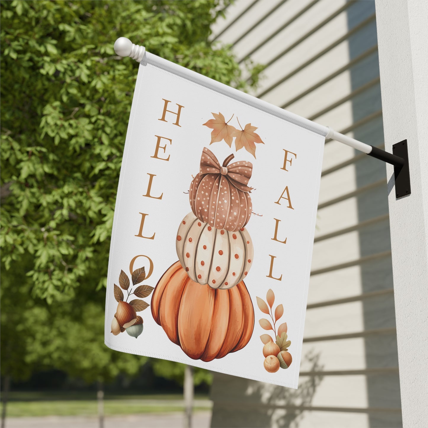 Hello Fall Pumpkin Garden Flag