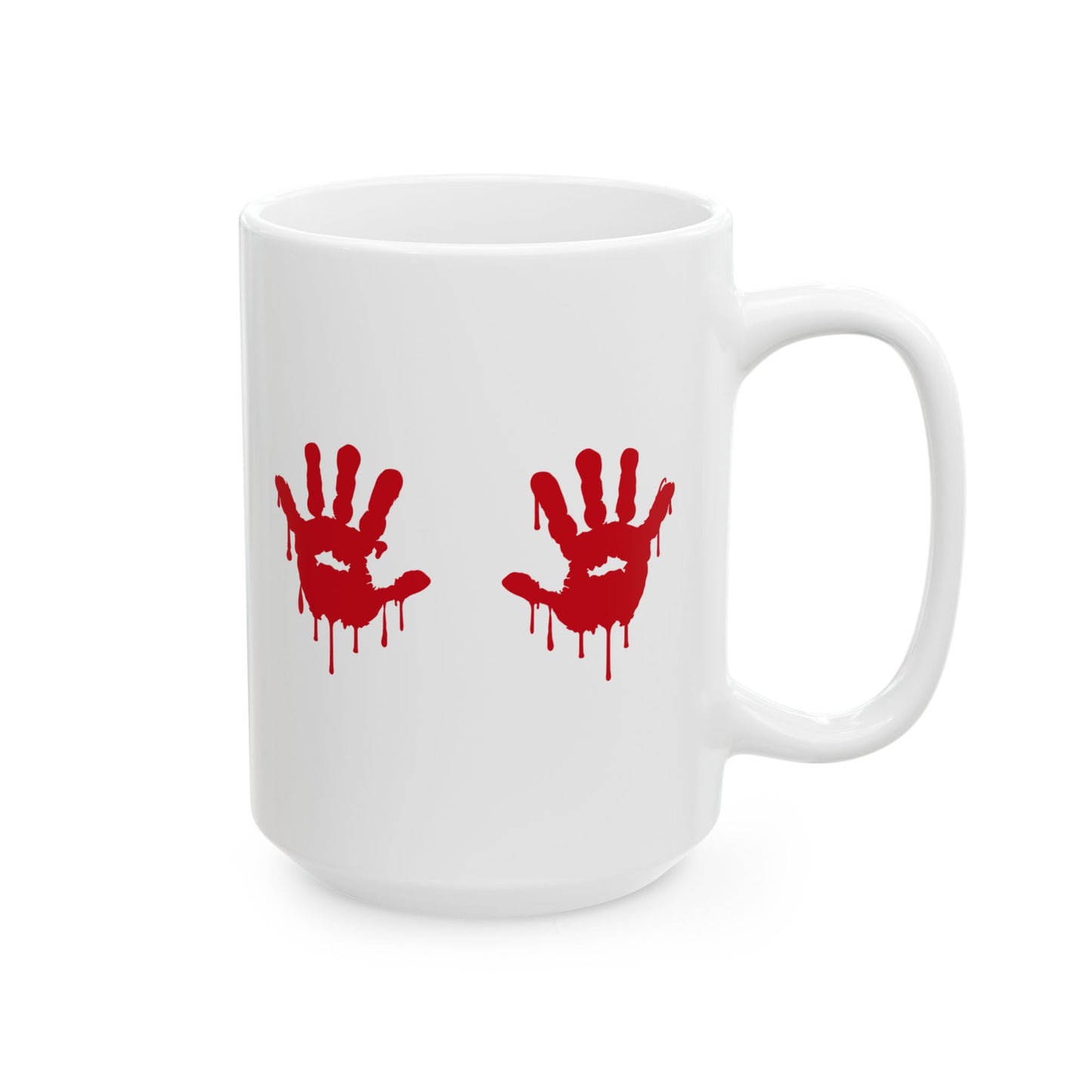 Bloody Handprints Horror Coffee Mug