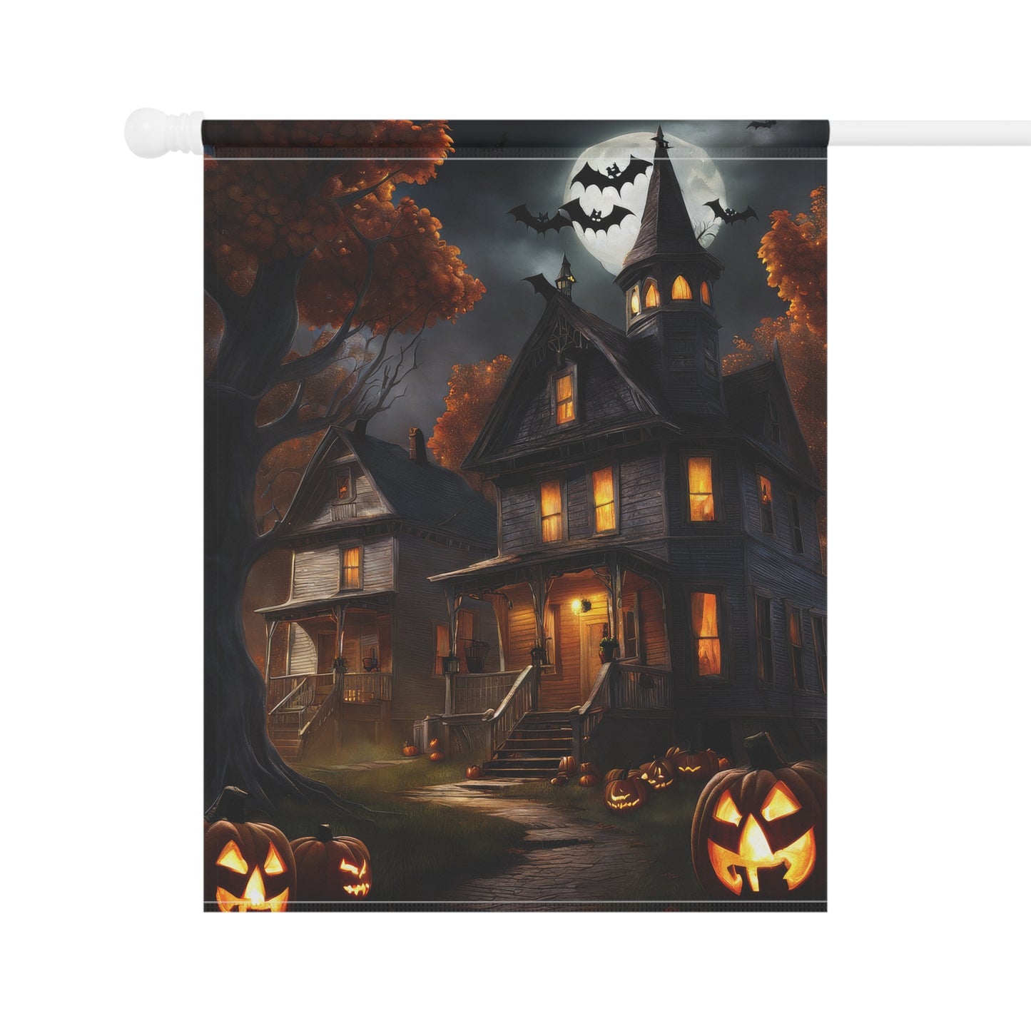 Creepy Halloween House Garden Flag/ House Banner