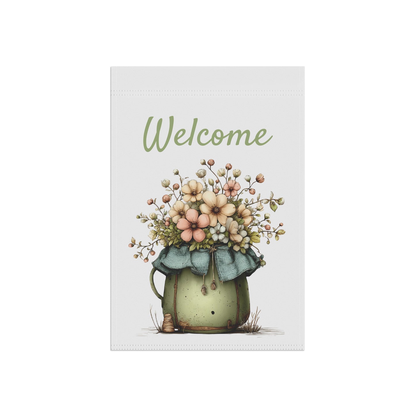 Rustic Jug Welcome Garden Flag