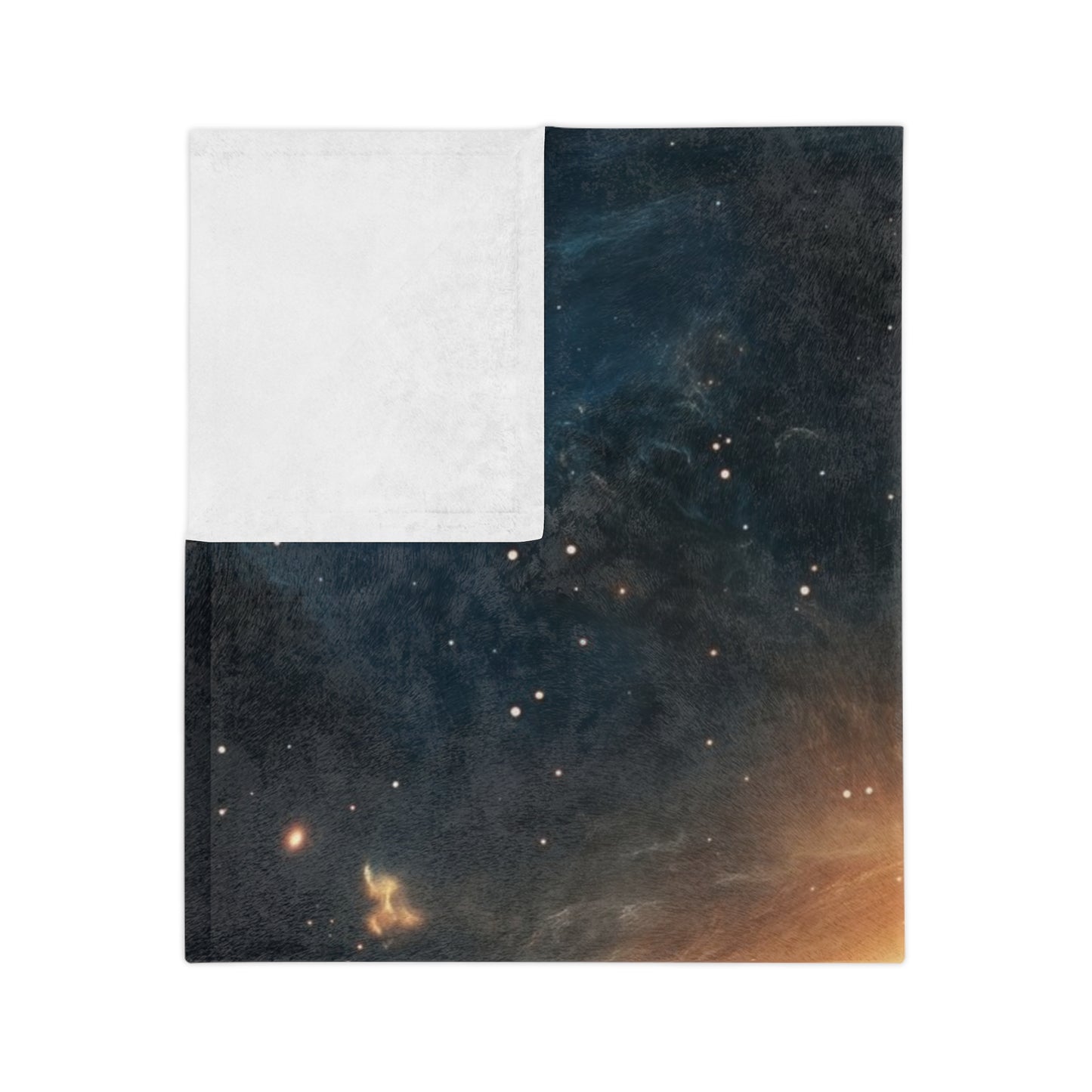 Fiery Spiral Galaxy Velveteen Plush Blanket