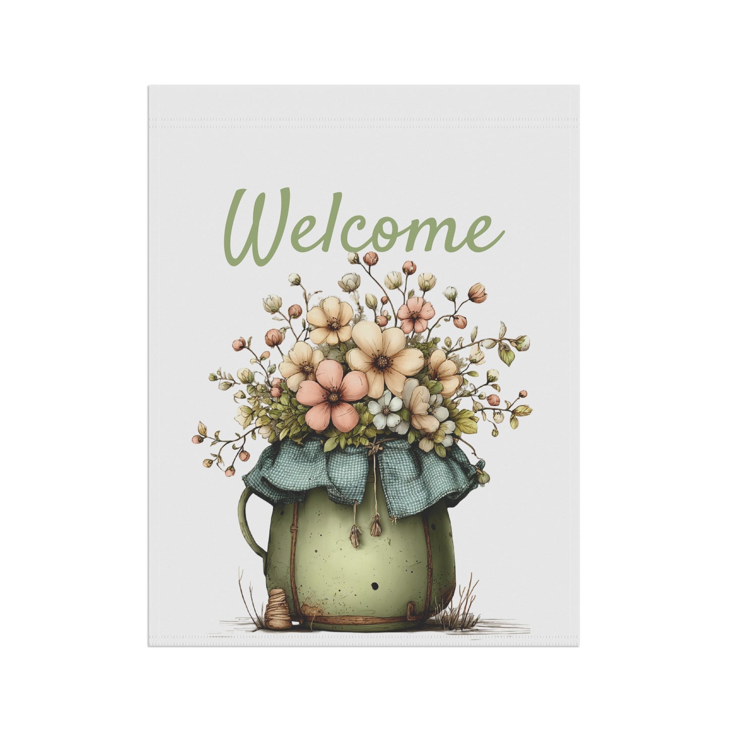 Rustic Jug Welcome Garden Flag