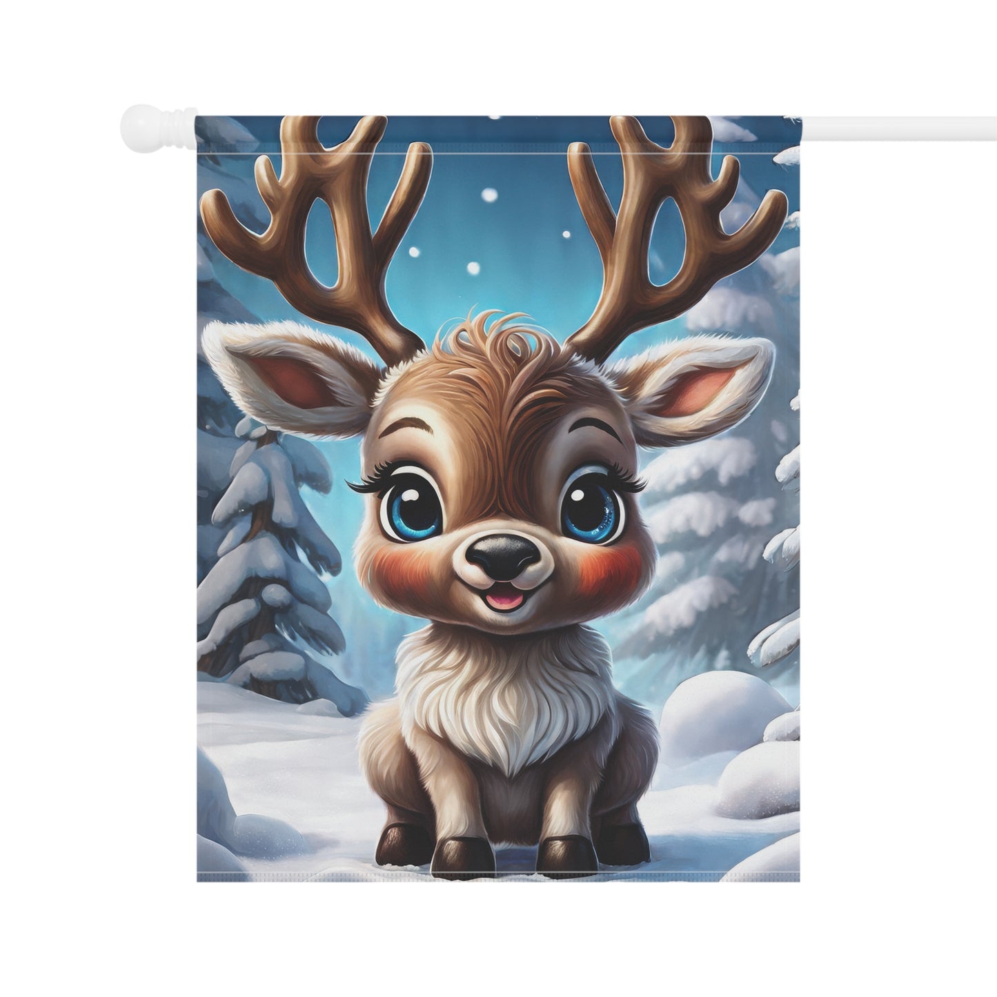 Precious Baby Reindeer Holiday Garden Flag/ House Banner