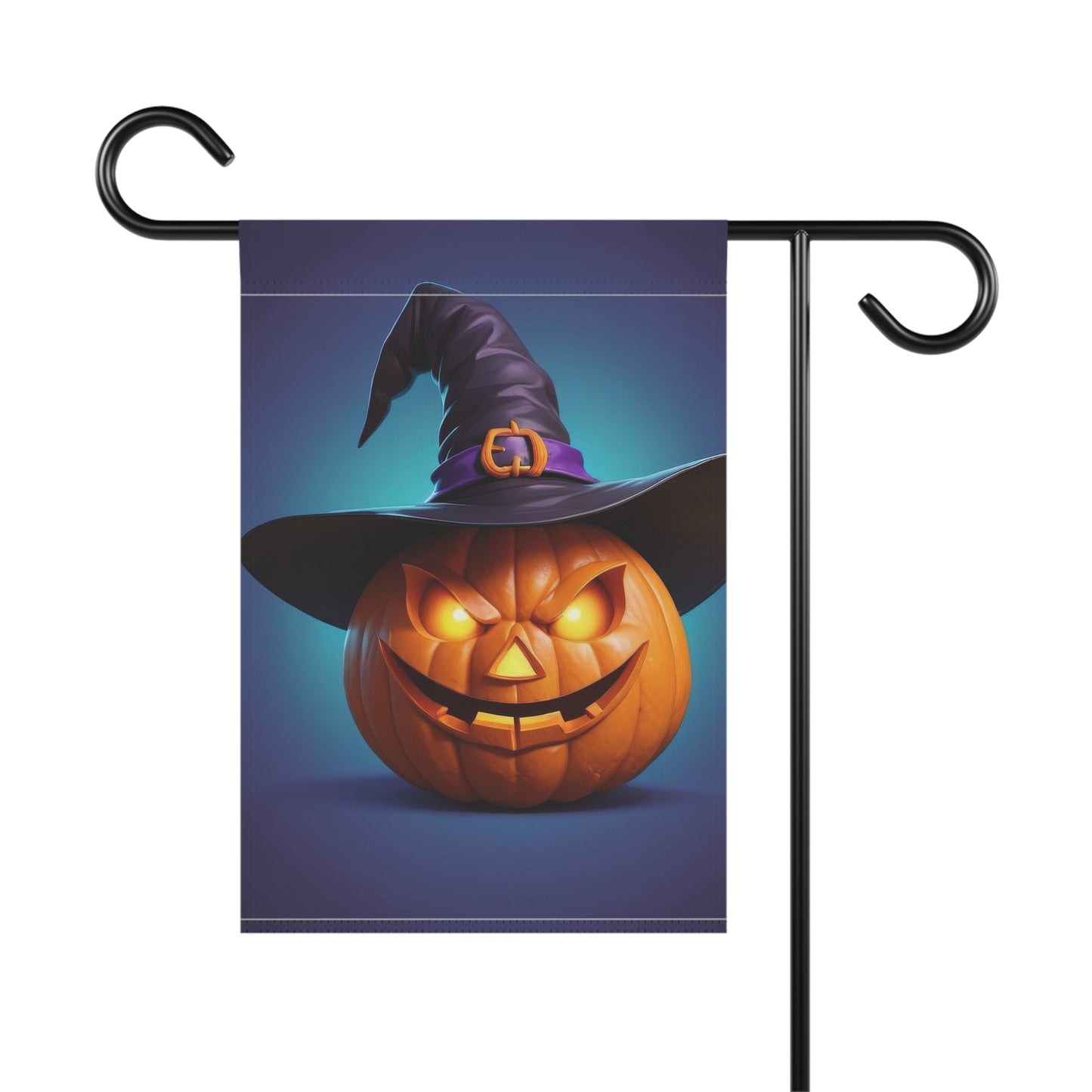 Mischievous Jack-o'-Lantern Witch Hat Halloween Garden Flag