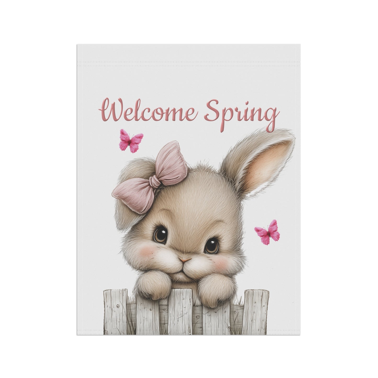 Bunny & Butterflies Garden Flag