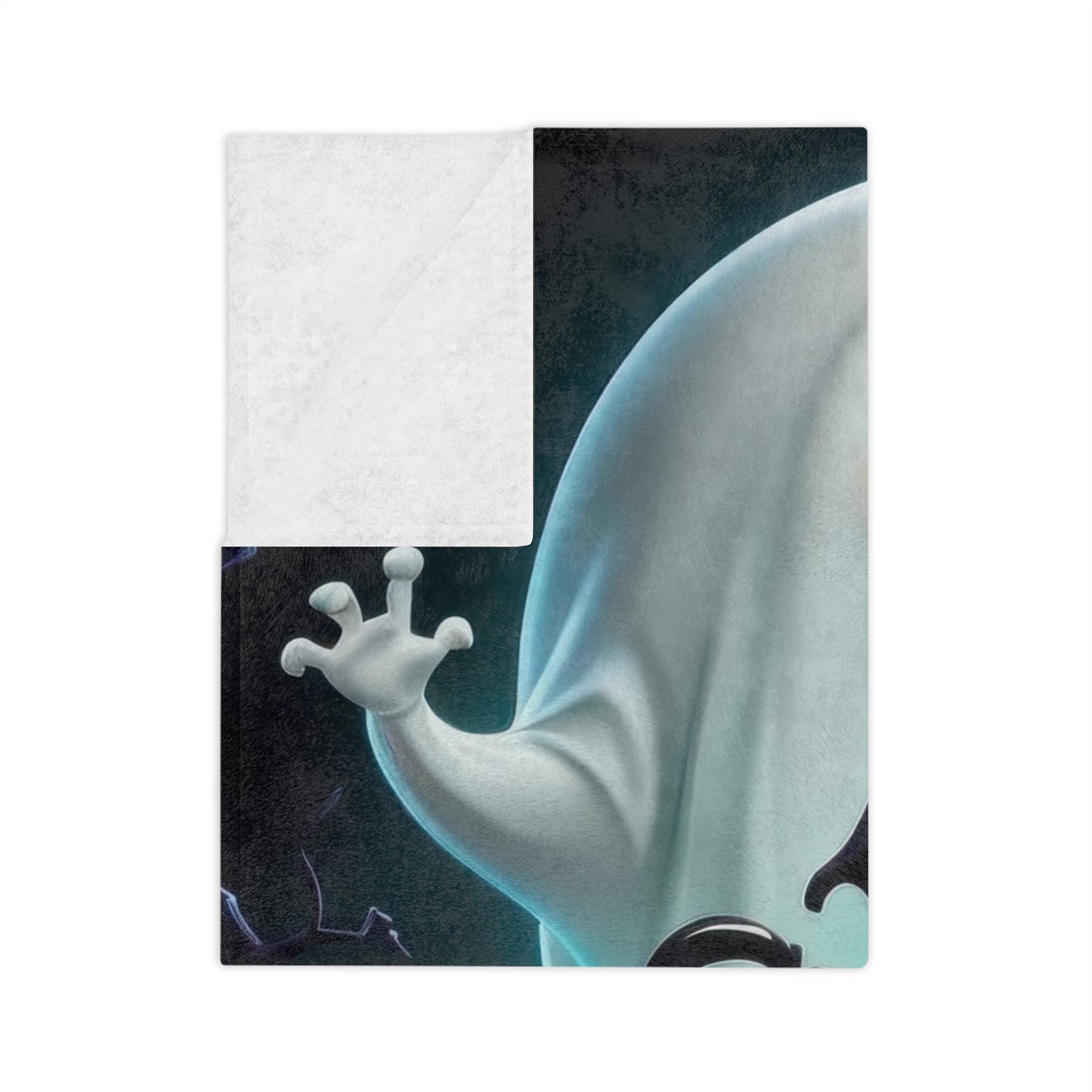 Cute Ghosts & "BOO" Haunted House Halloween Blanket