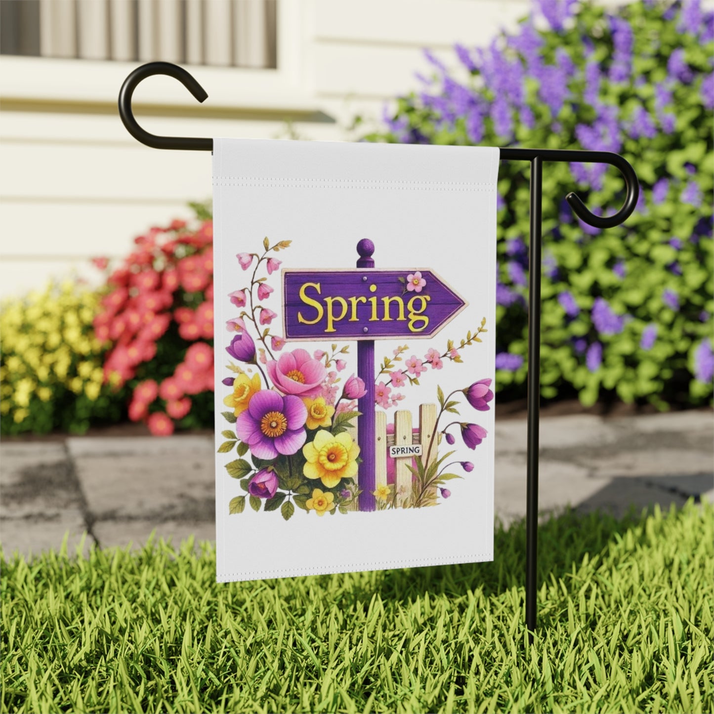 Spring Floral Garden Flag