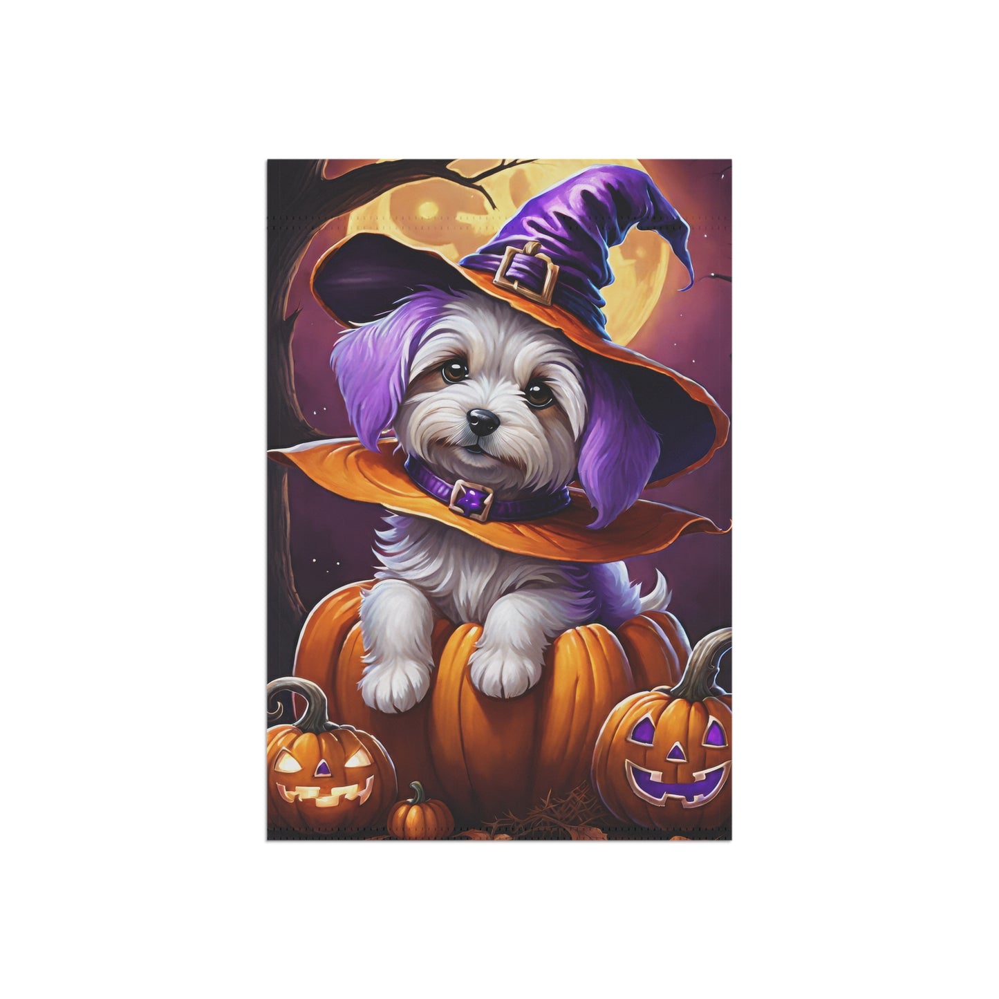 Cute Halloween Dog Garden Flag/ House Banner