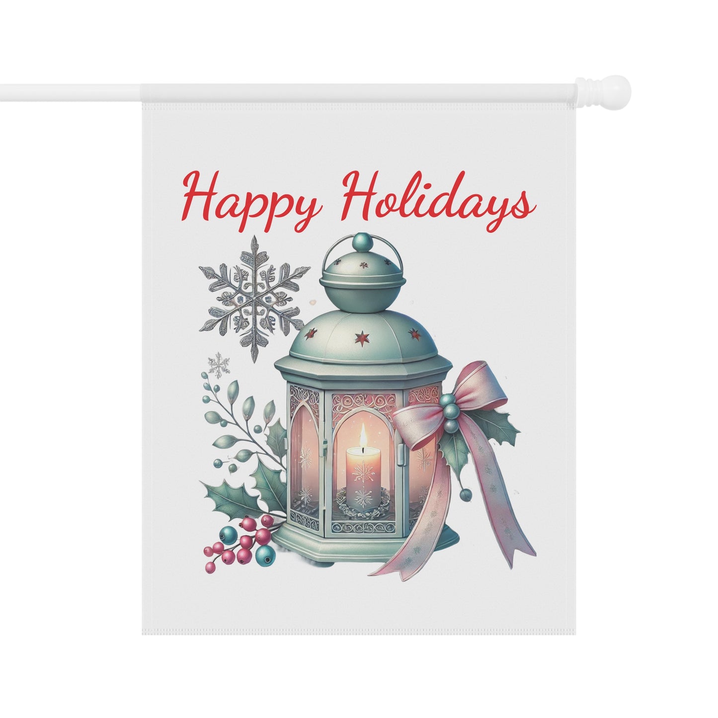 Joyful Holiday Lantern Garden Flag