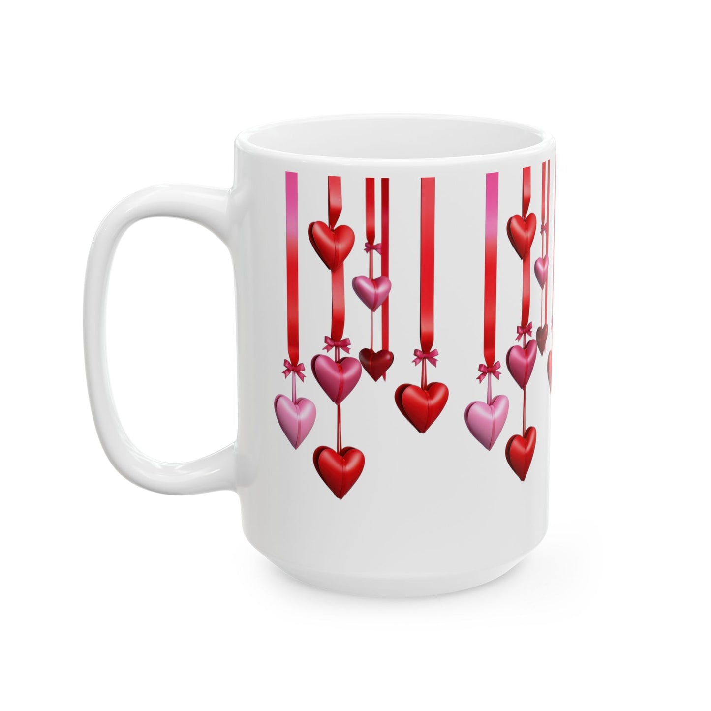 Romantic Hanging Hearts Coffee Mug