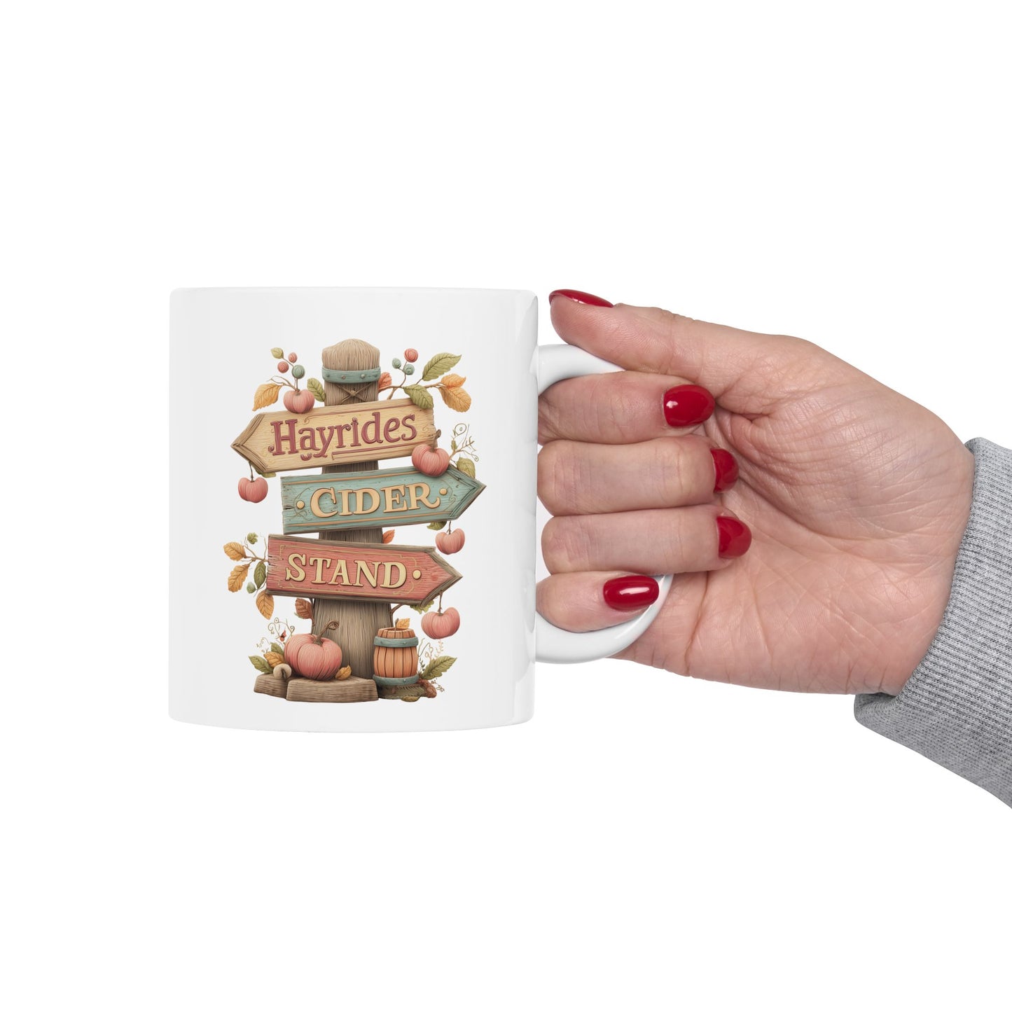 Vintage Autumn Ceramic Coffee Mug