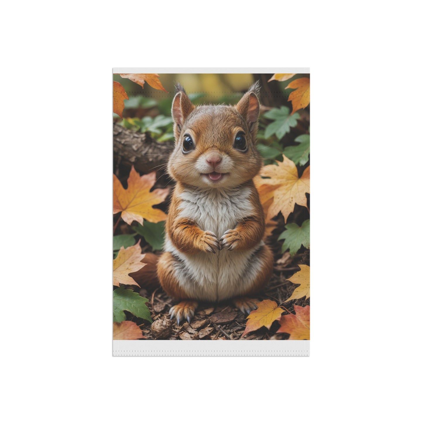 Cute Baby Squirrel Garden Flag