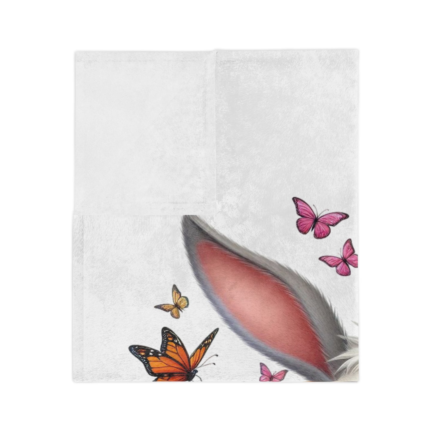 Cheerful Easter Bunny Basket Velveteen Blanket