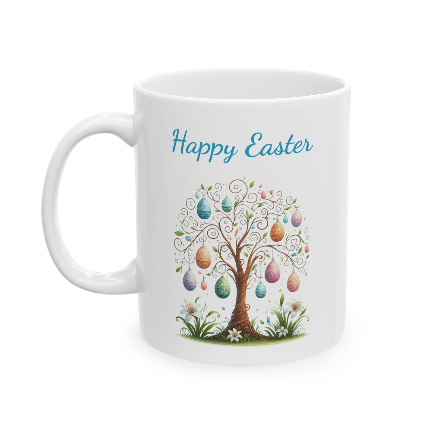 "Happy Easter" Egg Tree Coffee Mug